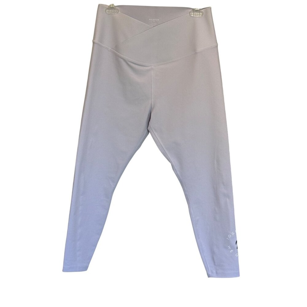 Peloton Logo High-Waisted Lavender Leggings 71% Polyester 29% Spandex Womens XL